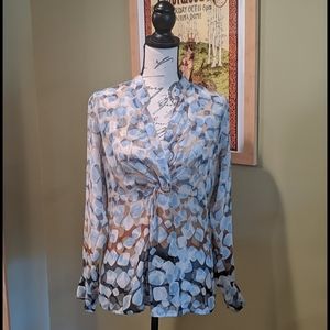 NY & Company Sheer Dress Blouse
